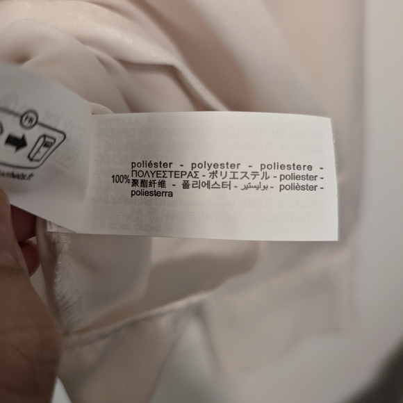 Zara Satin Effect Tie Collar Shirt - Picture 3 of 4